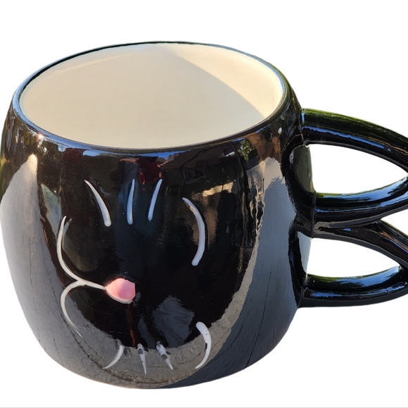 Black Kitty Cat Ceramic Coffee Mug - Picture 3 of 9
